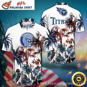 Swaying Palms And Titans Pride – Tennessee Aloha Button-Up