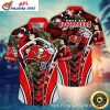 Tampa Bay Buccaneers Dark Floral Touchdown NFL Hawaiian Shirt