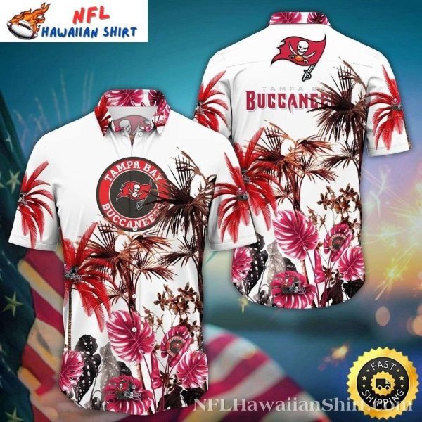 Tampa Bay Buccaneers Palm Shadows NFL Hawaiian Shirt