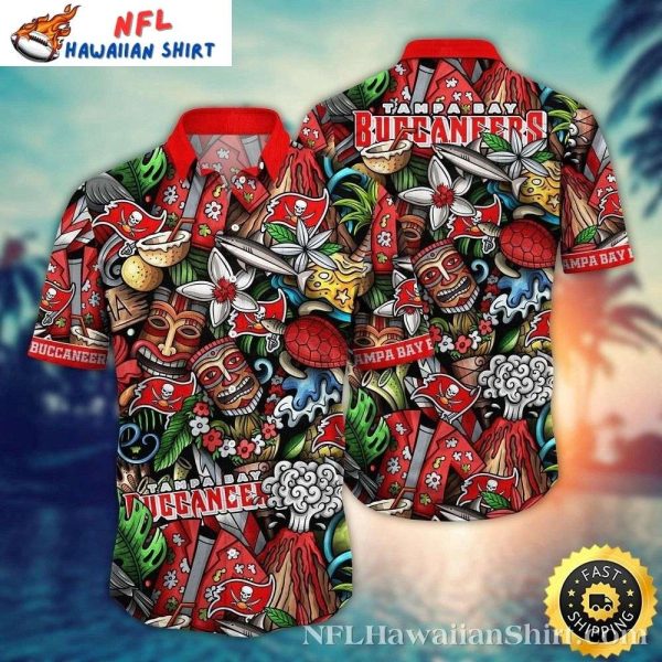 Tampa Bay Buccaneers Tropical Tiki NFL Hawaiian Shirt