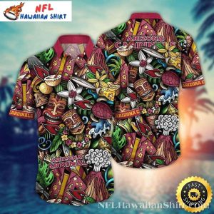 Tiki Totem Arizona Cardinals Tropical Hawaiian Shirt