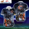 Tiki Touchdown – Chicago Bears Tropical Shirt With Customizable Name