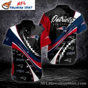 Touchdown Style Personalized Patriots Hawaiian Shirt – Black And Team Colors