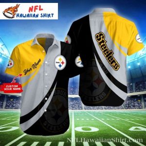 Touchdown Triumph Custom Name Steelers Game Day Hawaiian Shirt