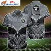 Tribal Tattoo Wave Las Vegas Raiders Hawaiian Shirt