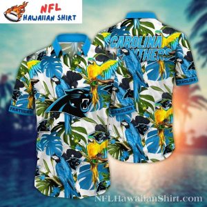 Tropical Birds Carolina Panthers Hawaiian Shirt – NFL Panthers Exotic Paradise Mens