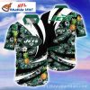 Tropical Blooms And Pineapples – NY Jets Hawaiian Shirt With Island Charm