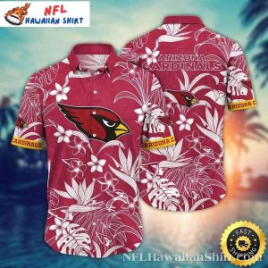 Tropical Flair Red – Cardinals Hawaiian Botanical Shirt