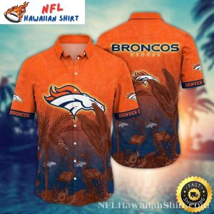 Tropical Flamingo And Denver Broncos Logo Hawaiian Shirt