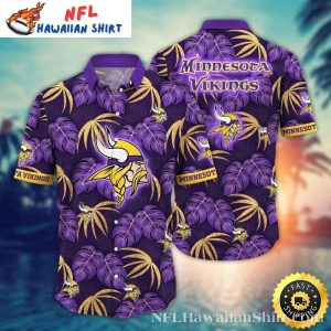 Tropical Midnight Viking Spirit NFL Hawaiian Shirt