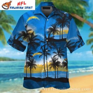 Tropical Nightfall – Los Angeles Chargers Serene Palm Shirt