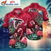 Tropical Parrots Flamingos Atlanta Falcons Hawaiian Shirt – Lush Paradise Edition