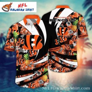 Tropical Stripe Bengals – Cincinnati Bengals Aloha Shirt