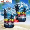 Tropical Sunset Detroit Lions Silhouette Hawaiian Shirt