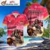 Tropical Touchdown Commanders Football Frenzy Beach Hawaiian Shirt