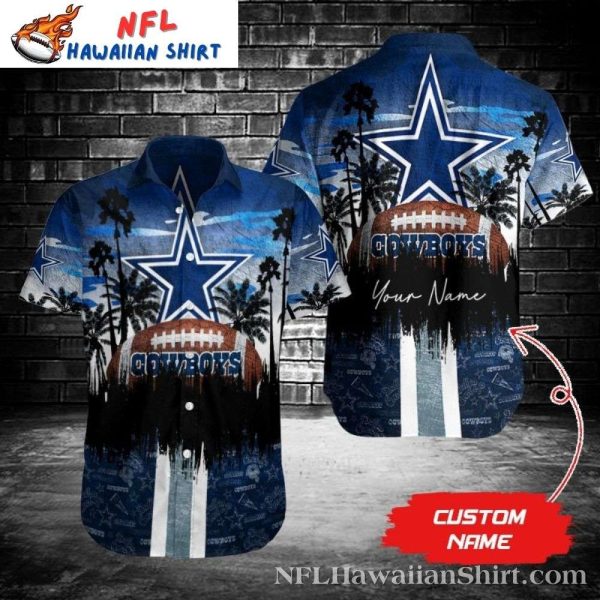 Tropical Touchdown Custom Name Dallas Hawaiian Shirt