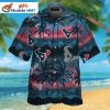 Twilight Reflections Houston Texans Hawaiian Shirt – Silhouetted Sunset Palms