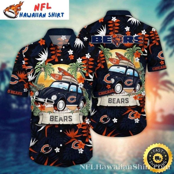 Vintage Car Cruise – Chicago Bears Hawaiian Vacation Shirt