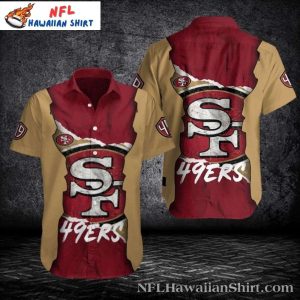 Vintage Fade 49ers Hawaiian Shirt – Retro Vibe Edition