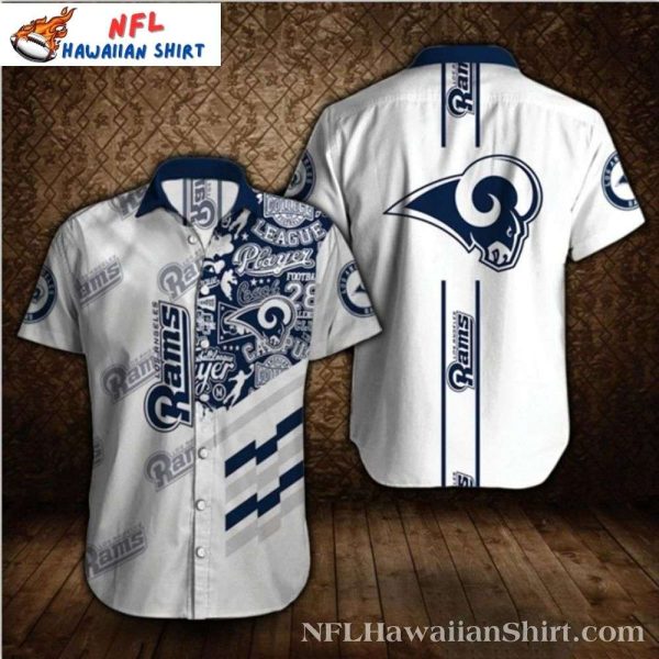 Vintage Typography Los Angeles Rams Hawaiian Shirt – Classic Word Art