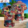 Vintage Vibes Arizona Cardinals Hawaiian Shirt – Retro NFL Cardinals Tropical Aloha Shirt