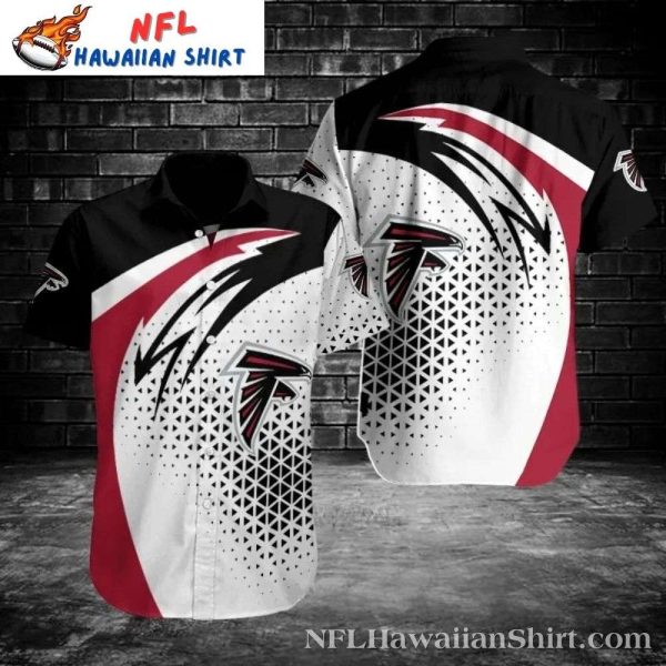 White And Black Atlanta Falcons Tropical Hawaiian Shirt